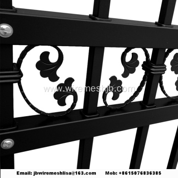 Black Color Zinc Steel Wrought Iron Fence